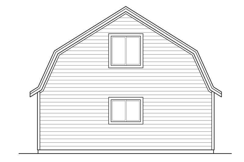 House Blueprint - Exterior - Rear Elevation for Country House Plan #124-997, 0 bath