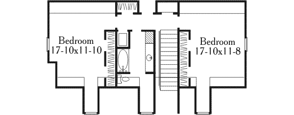 Country Floor Plan - Upper Floor Plan #406-150