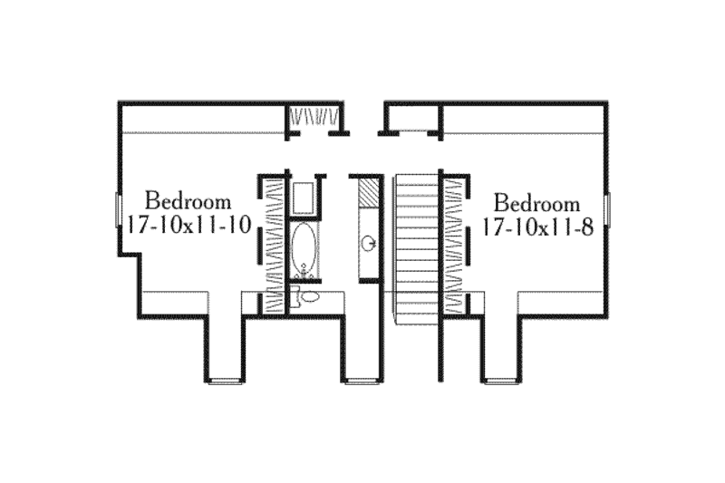 Home Plan - Floor Plan - Upper Floor for Country House Plan #406-150 - 3 bed, 2.5 bath