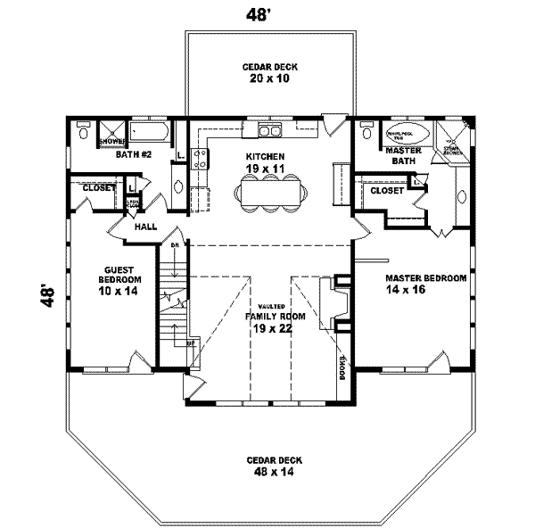 Traditional Floor Plan - Main Floor Plan #81-502