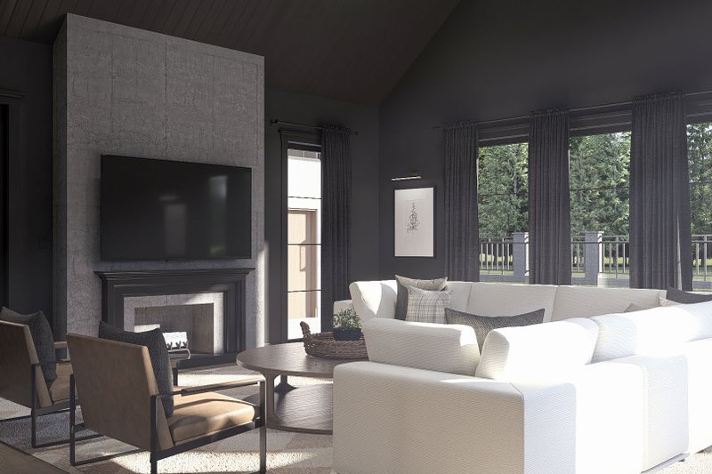 Dream House Plan - Interior - Family Room 5 for Cottage House Plan #455-714 - 5 bed, 5 bath
