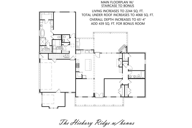 Dream House Plan - Floor Plan - Main Floor 1 for Farmhouse House Plan #1074-87 - 4 bed, 2.5 bath