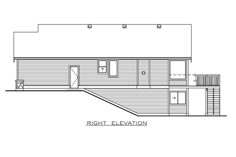 House Blueprint - Exterior - Other Elevation 1 for Craftsman House Plan #1100-122 - 3 bed, 2 bath