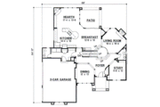 European Style House Plan - 4 Beds 4.5 Baths 3616 Sq/Ft Plan #67-608 