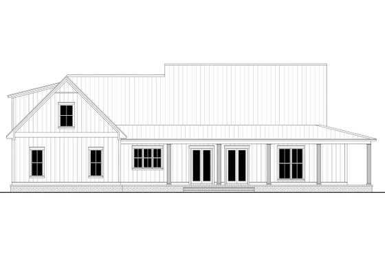 Exterior - Rear Elevation for Farmhouse House Plan #430-223 - 3 bed, 2.5 bath