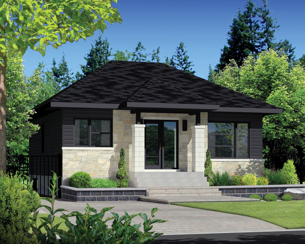 Contemporary Style House  Plan  2 Beds 1 Baths 900  Sq  Ft  