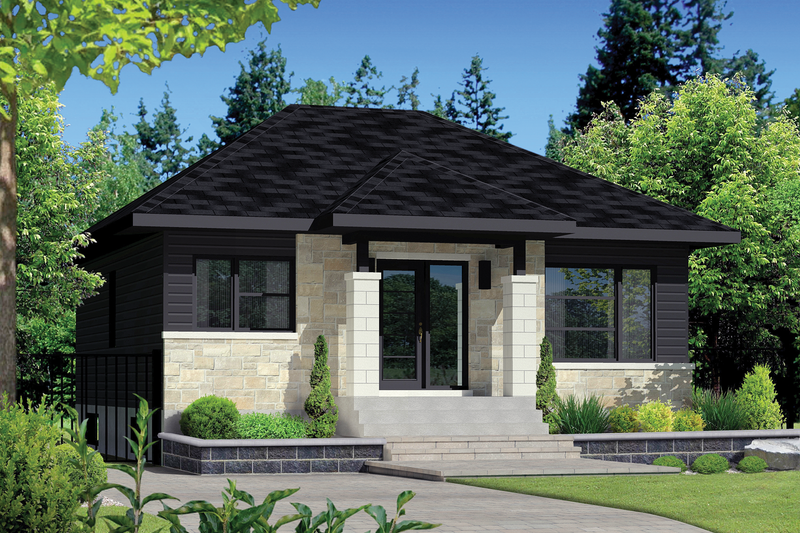 Contemporary Style House Plan - 2 Beds 1 Baths 900 Sq/Ft Plan #25-4271
