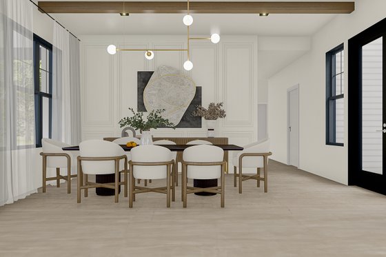 Interior - Dining Room for Farmhouse House Plan #124-1363 - 2 bed, 3 bath