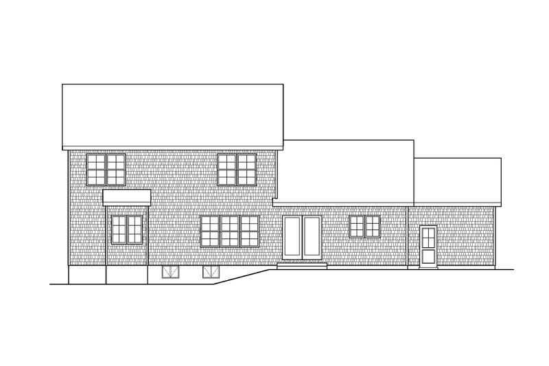 Home Plan - Exterior - Rear Elevation for Traditional House Plan #22-651 - 5 bed, 3.5 bath