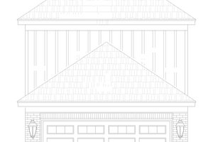 Exterior - Rear Elevation for Traditional House Plan #932-398 - 3 bed, 2.5 bath