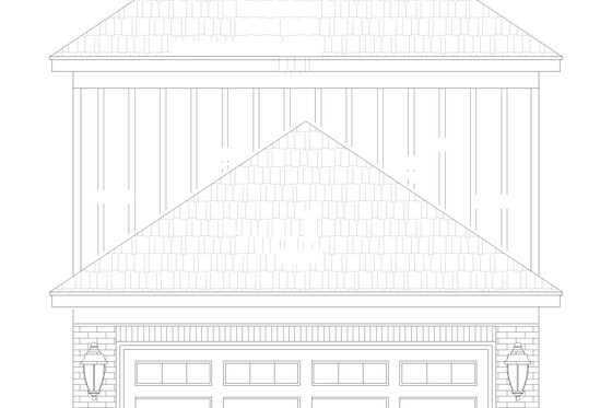 Exterior - Rear Elevation for Traditional House Plan #932-398 - 3 bed, 2.5 bath