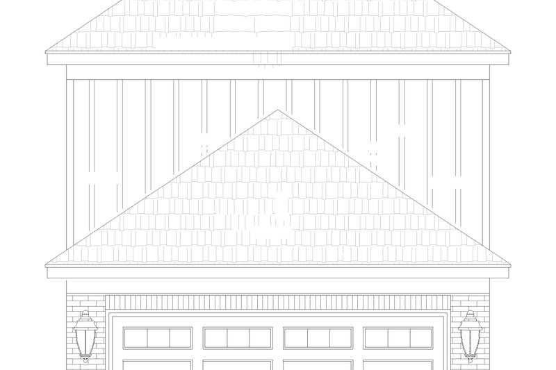 Home Plan - Exterior - Rear Elevation for Traditional House Plan #932-398 - 3 bed, 2.5 bath