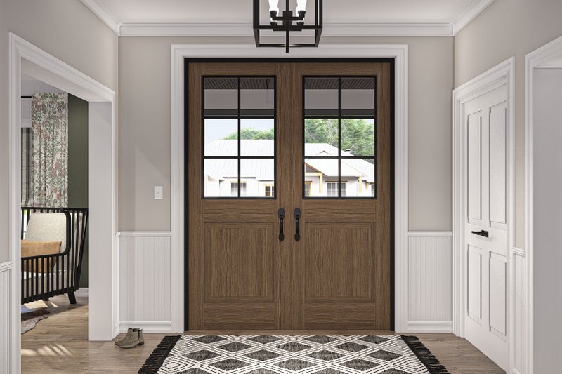 House Blueprint - Interior - Entry for Modern House Plan #455-504 - 4 bed, 4 bath