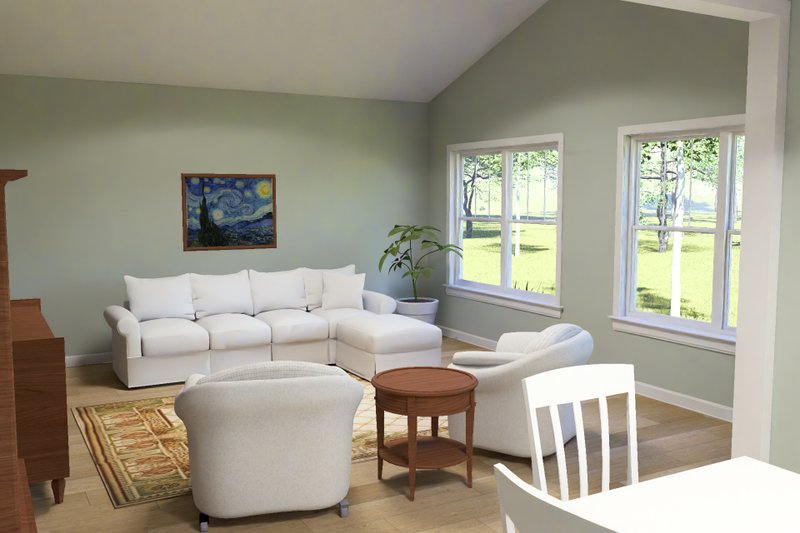 House Blueprint - Interior - Family Room 2 for Cottage House Plan #513-2453 - 3 bed, 2.5 bath