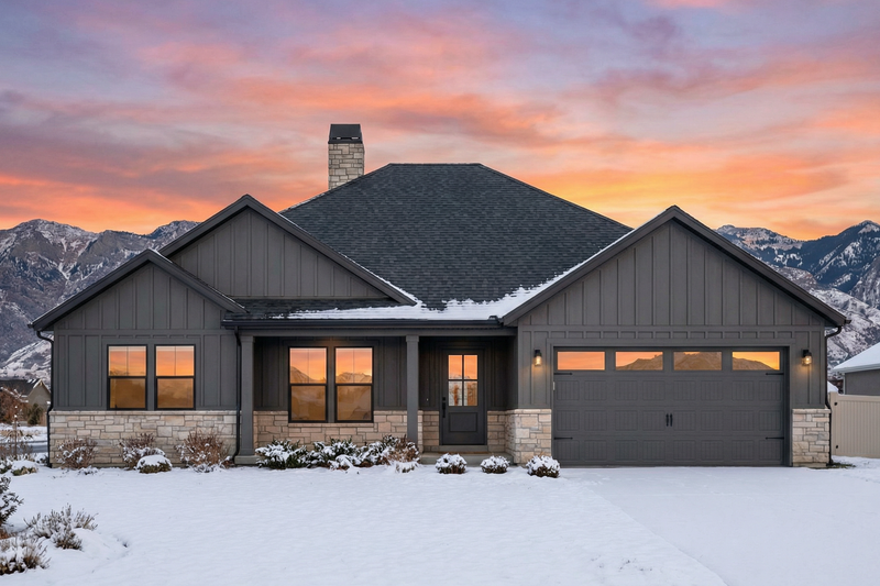 Architectural House Design - Exterior - Front Elevation 3 for Farmhouse House Plan #1096-103 - 4 bed, 2 bath