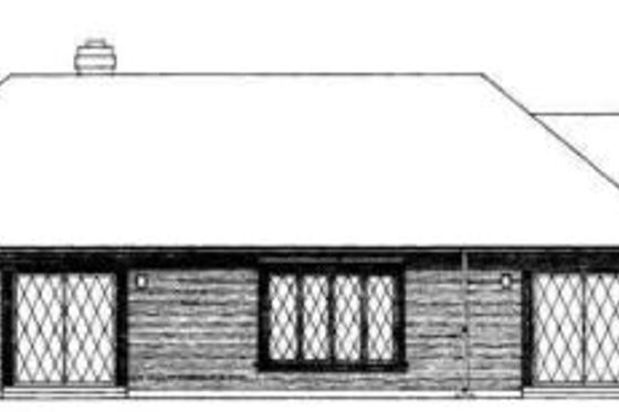 Exterior - Rear Elevation for Traditional House Plan #72-443 - 3 bed, 2.5 bath