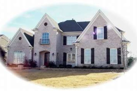 Exterior - Front Elevation for European House Plan #81-1339 - 4 bed, 4 bath
