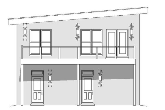 Exterior - Other Elevation for Contemporary House Plan #932-299 - 1 bed, 1.5 bath