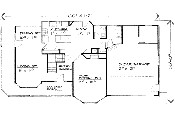 Floor Plan - Main Floor for Traditional House Plan #308-121 - 4 bed, 2.5 bath