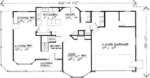 Traditional Floor Plan - Main Floor Plan #308-121