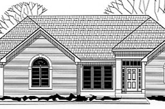 Exterior - Front Elevation for Traditional House Plan #67-368 - 4 bed, 3.5 bath