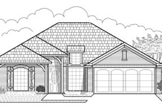 Exterior - Front Elevation for Traditional House Plan #65-471 - 3 bed, 2 bath