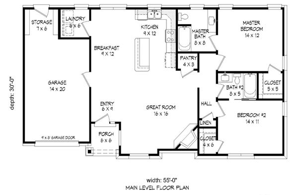 Architectural House Design - Craftsman Floor Plan - Main Floor Plan #932-25
