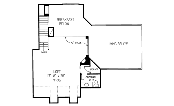 House Design - European Floor Plan - Upper Floor Plan #410-271