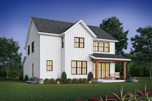 Exterior - Rear Elevation for Contemporary House Plan #48-1035 - 4 bed, 2.5 bath