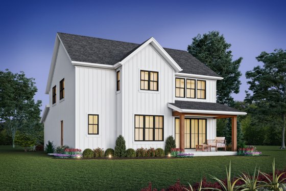 Exterior - Rear Elevation for Contemporary House Plan #48-1035 - 4 bed, 2.5 bath