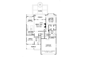 Floor Plan - Main Floor for Cottage House Plan #929-1137 - 3 bed, 3 bath