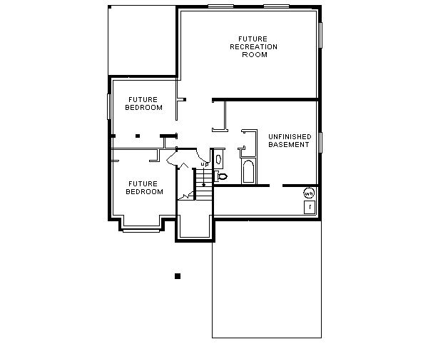 Architectural House Design - Traditional Floor Plan - Lower Floor Plan #18-306