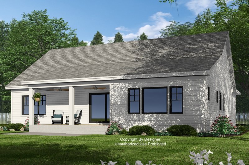 Dream House Plan - Exterior - Rear Elevation 2 for Farmhouse House Plan #51-1392 - 3 bed, 2.5 bath