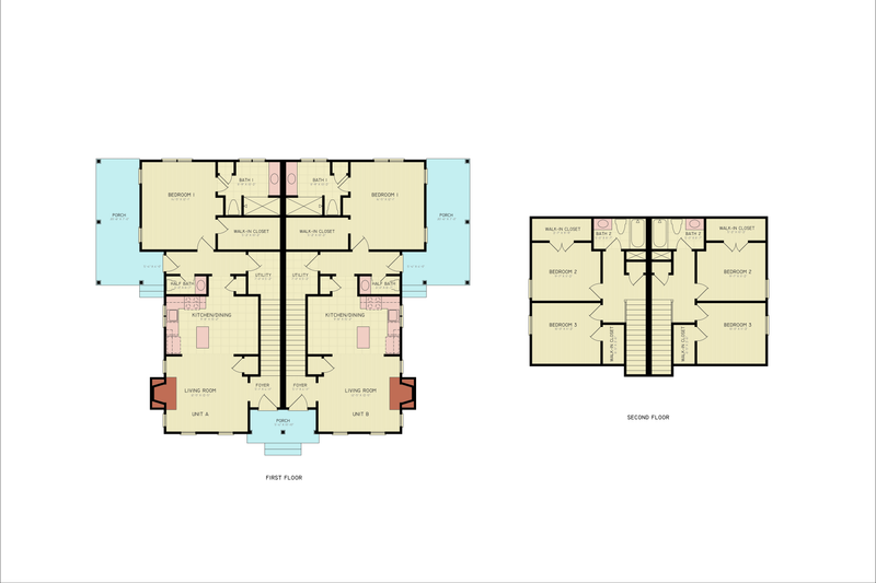 House Blueprint - Floor Plan - Other Floor for Farmhouse House Plan #54-623 - 6 bed, 4 bath
