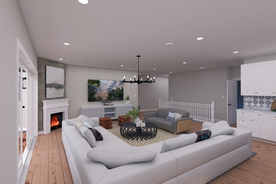 Interior - Family Room for Craftsman House Plan #1060-265 - 3 bed, 2.5 bath