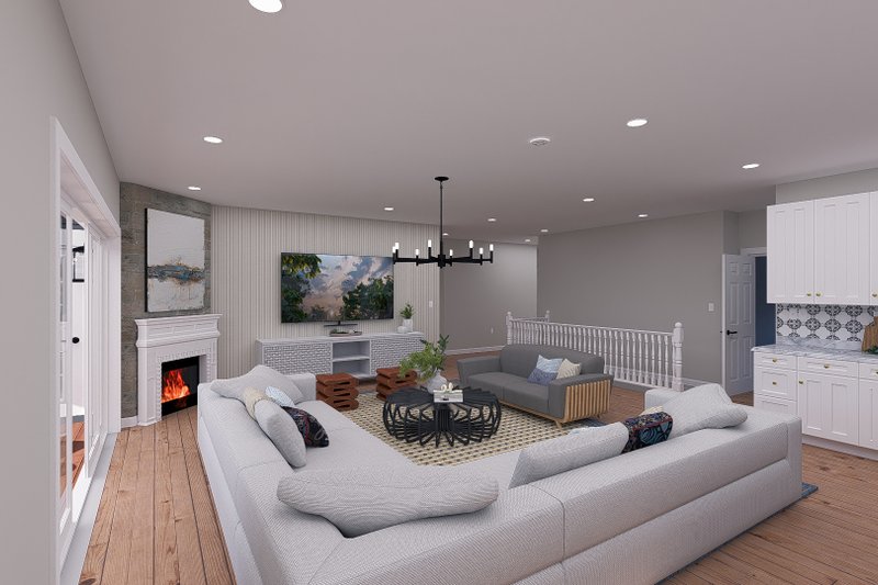 Architectural House Design - Interior - Family Room for Craftsman House Plan #1060-265 - 3 bed, 2.5 bath