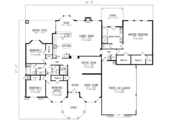 Mediterranean Style House Plan - 4 Beds 2.5 Baths 2898 Sq/Ft Plan #1-705 