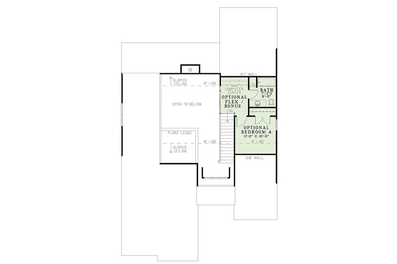 Home Plan - Floor Plan - Upper Floor for Traditional House Plan #17-2435 - 3 bed, 3 bath