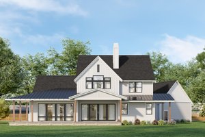 Exterior - Rear Elevation for Farmhouse House Plan #1070-191 - 3 bed, 2.5 bath