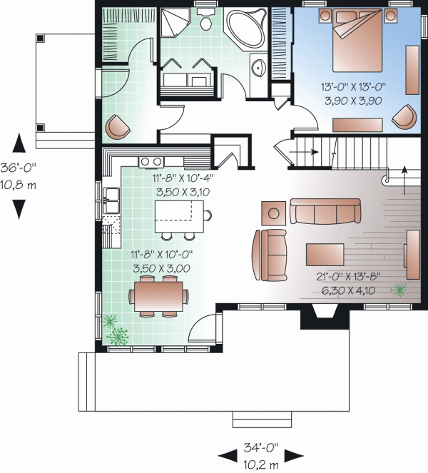 Dream House Plan - Country Floor Plan - Main Floor Plan #23-2241