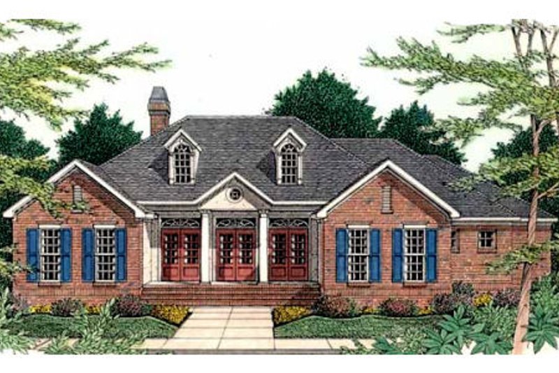 Dream House Plan - Southern Exterior - Front Elevation Plan #406-204