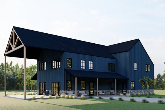 Exterior - Other Elevation 3 for Barndominium House Plan #1107-32 - 4 bed, 3.5 bath