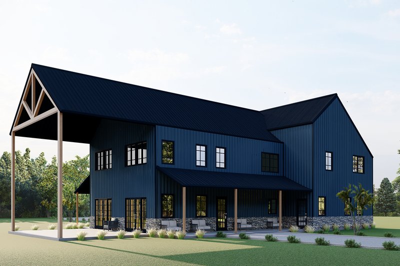 Home Plan - Exterior - Other Elevation 3 for Barndominium House Plan #1107-32 - 4 bed, 3.5 bath