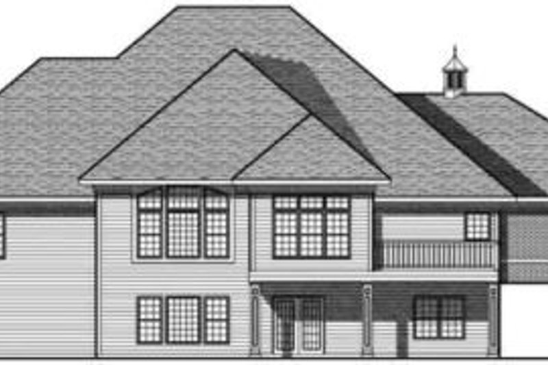 Home Plan - Exterior - Rear Elevation for Traditional House Plan #70-640 - 4 bed, 4.5 bath