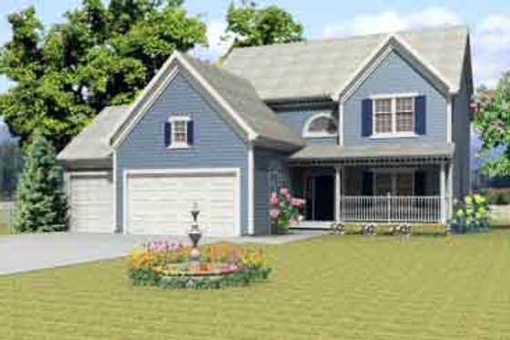 Exterior - Front Elevation for Traditional House Plan #6-206 - 3 bed, 2.5 bath