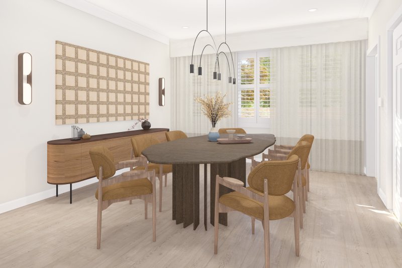House Blueprint - Interior - Dining Room for Traditional House Plan #1060-366 - 1 bed, 1.5 bath