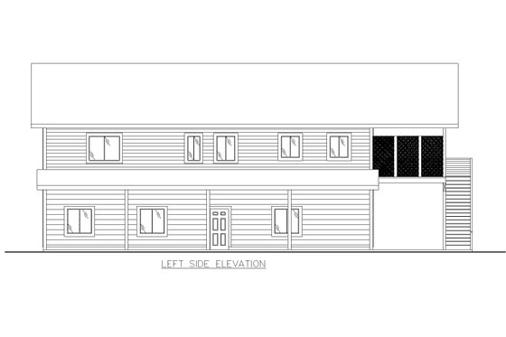 Exterior - Other Elevation for Contemporary House Plan #117-1051 - 2 bed, 2 bath