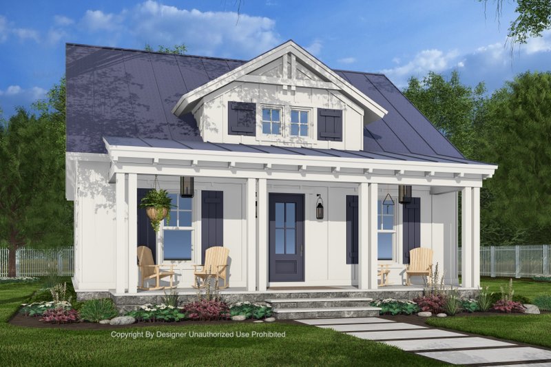 House Blueprint - Farmhouse Exterior - Front Elevation Plan #51-1437