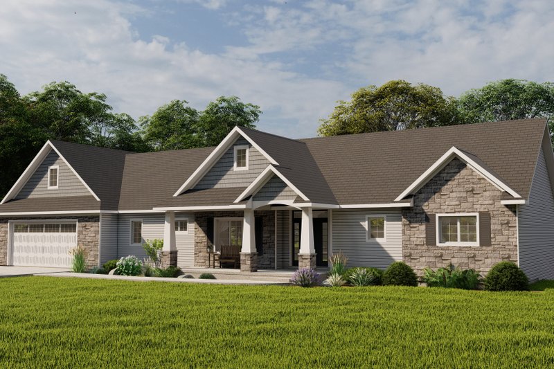 Home Plan - Country Exterior - Front Elevation Plan #1064-184