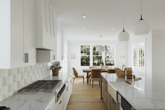 Interior - Kitchen 2 for Bungalow House Plan #461-91 - 4 bed, 3.5 bath